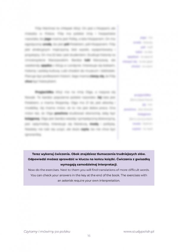 Czytamy i mówimy po polsku (teksty + ćwiczenia; A0/A1) E-BOOK PDF