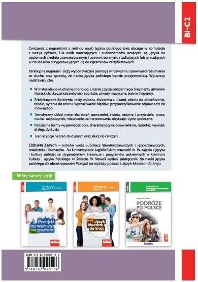Nadstaw ucha! Ćwiczenia z nagraniami do nauki języka polskiego dla obcokrajowców, poziom B1-C2