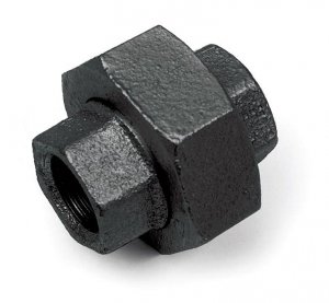 Czarny śrubunek 3/4 cala DN20