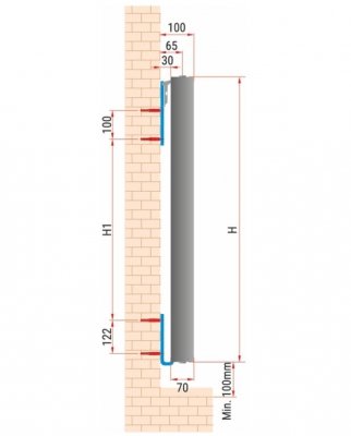 Grzejnik stalowy pionowy wysoki DV 1800X600