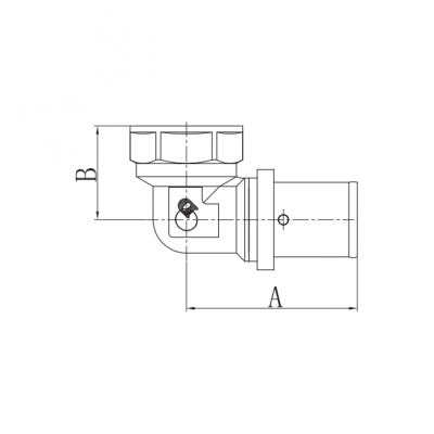 Kolano pex zaciskane 25x1 GW