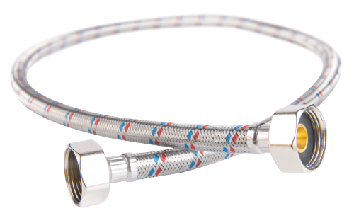 Ferro wąż w oplocie ze stali 3/4 L 50cm nakrętno-nakrętny
