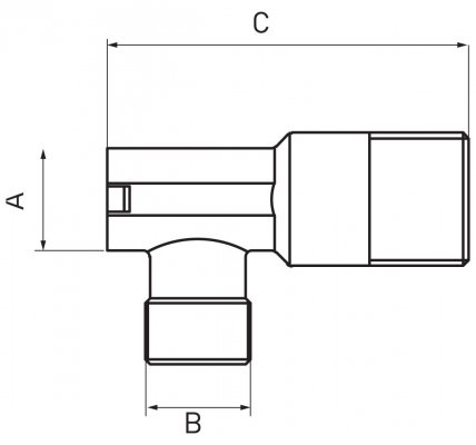 Ferro zawór grzybkowy 1/2x3/8