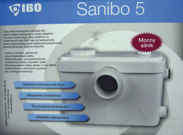 Pompa rozdrabniacz Sanibo 5 do WC