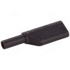 Wtyk banan bezp. 4mm do poł. wież. LAS S WS-BK 24A  czarny