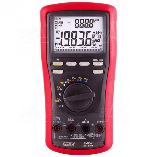 BM836 Multimetr TRMS 4 1/2c VFD & Hz BeepLit ACV 5kHz Brymen