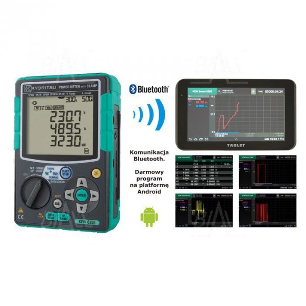 KEW6305-01 Analizator mocy + 3 cęgi 8125 500A