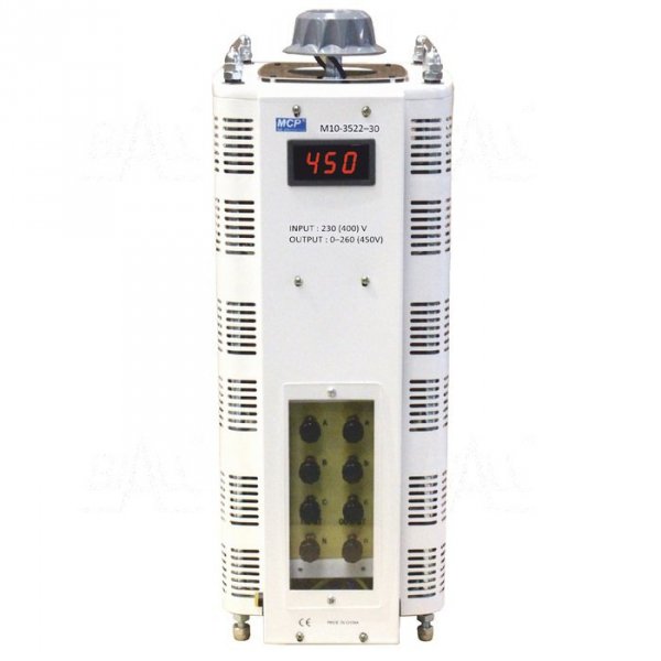 Autotransformator reg.  M10-3522LED-30 450V/40A 30000VA (3X10000VA) trójfazowy MCP