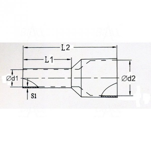 KR007508 GY Tulejka izolow. 0,75mm2x8    100szt