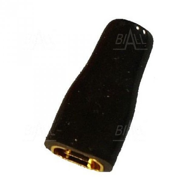 ZKF-2.5mm2-6.3BK Konek. żeński złocony, czarna osłonka