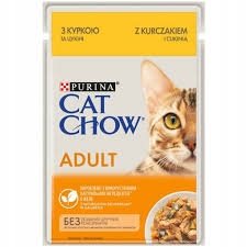 PURINA® CAT CHOW® Adult z Kurczakiem i Cukinią w galaretce dla dorosłych kotów 85g