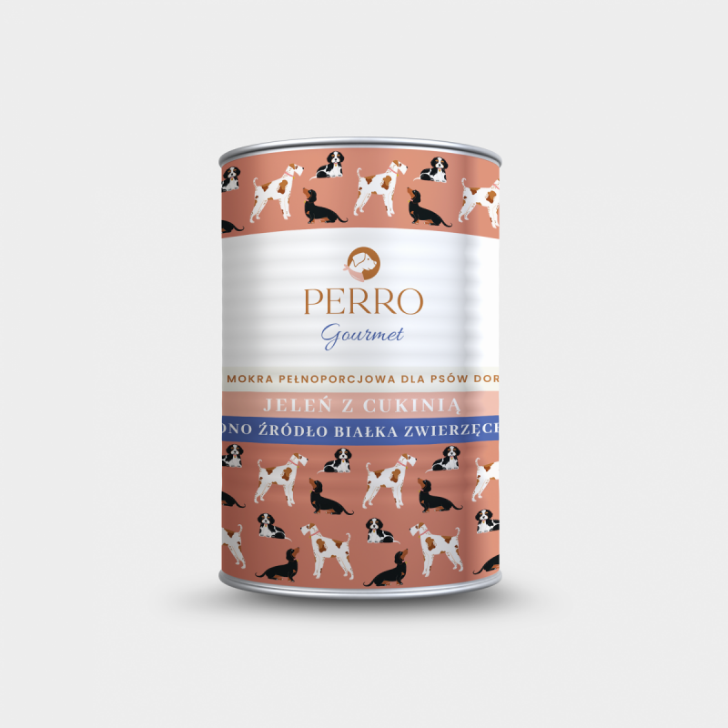 PERRO Gourmet Jeleń z cukinią dla psów dorosłych 400 g