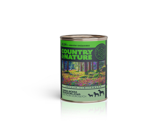 Country &amp; Nature - Jeleń z jabłkiem i kaszą kuskus - 800g