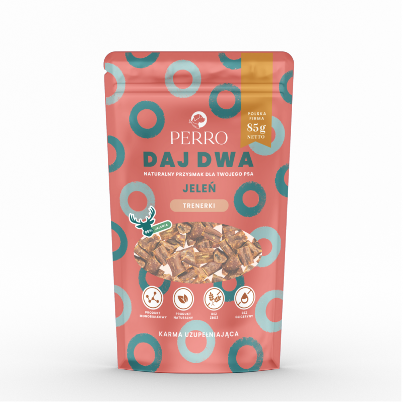 PERRO DAJ DWA Jeleń Trenerki 85g