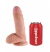 King Cock 7 Cock with Balls Flesh  Dildo z jądrami i przyssawką 17 cm