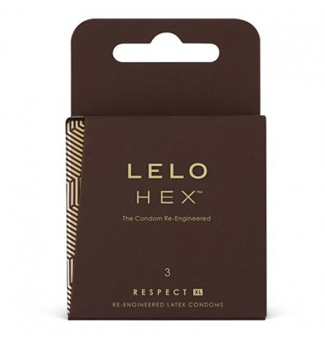 Lelo HEX Respect XL - prezerwatywy lateksowe 3 sztuki