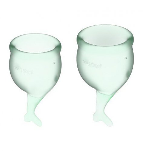 Satisfyer Feel Secure Set Light Green - zestaw kubeczków menstruacyjnych