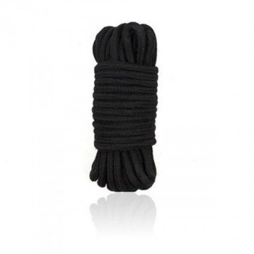 Toyz4lovers Cotton Rope 5 m Black - lina do krępowania BDSM czarna