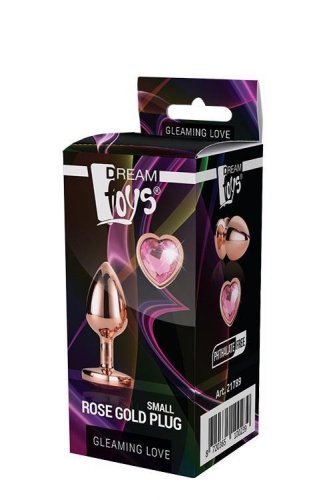 Dream Toys Gleaming Love Rose Gold Plug Small - korek analny