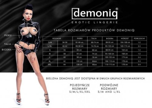Demoniq Feme BLACK XXL - skórzana sukienka