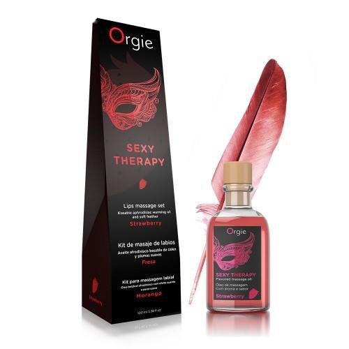 Orgie Lips Massage Kit Strawberry - zestaw do masażu ust