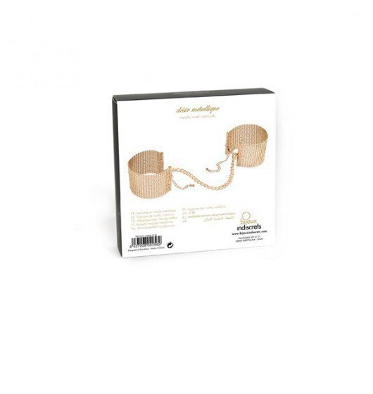 Bijoux Indiscrets Désir Métallique Handcuffs - erotyczne kajdanki z łańcuszków (złote)