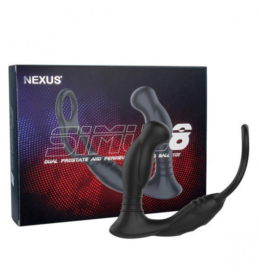 Nexus Simul8 Vibrating Dual Motor Anal Cock and Ball Toy- masażer prostaty z pierścieniem erekcyjnym