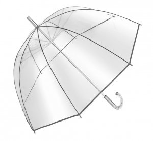 Bellevue parasol przezroczysty głęboki