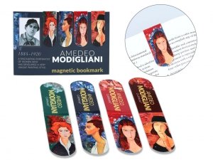 Komplet 4 zakładek magnetycznych - Amedeo Modigliani
