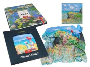 Chusta - Claude Monet - Spacer po klifie w Pourville