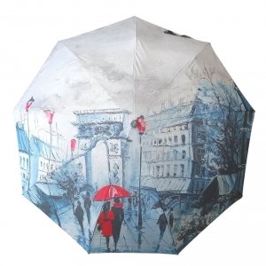 Spacer pod parasolem - parasolka składana półautomat