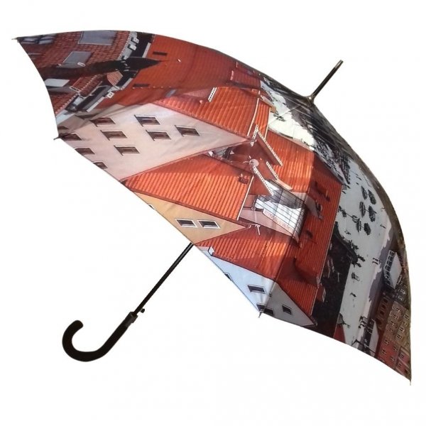 Wrocław parasol długi automatyczny satyna