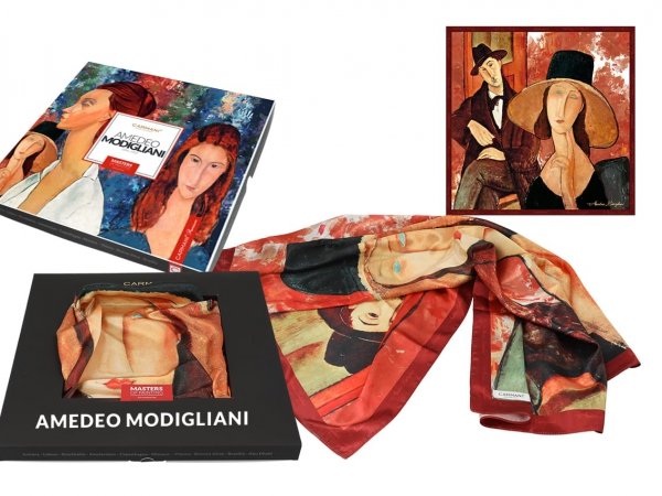 Chusta - A. Modigliani, Kobieta w kapeluszu i Mario Varvogli