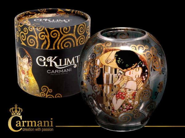 Świecznik szklany - Gustav Klimt Pocałunek