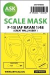 ASK M48003 F-15I Ra'am double-sided painting mask for Great Wall Hobby 1/48 
