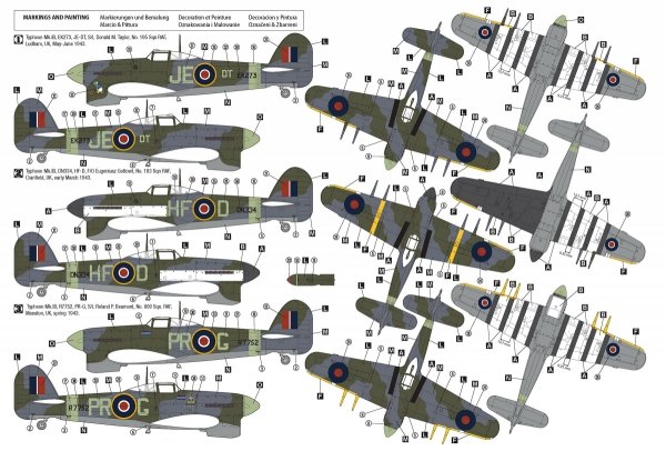 Hobby 2000 48045 Hawker Typhoon Mk. IB "Car Door" 1943 1/48 (Hasegawa + Cartograf)