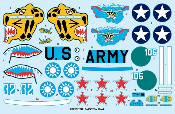 Trumpeter 02269 P-40E War Hawk 1/32