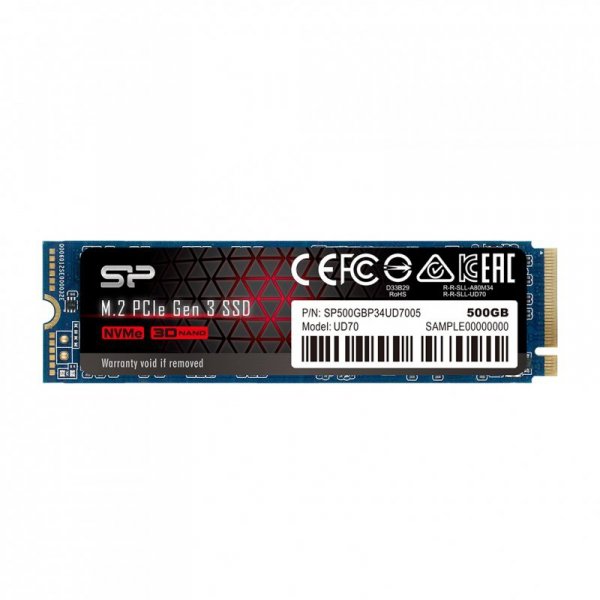 Dysk SSD Silicon Power UD70 500GB M.2 PCIe NVMe Gen3x4 QLC 3400/1000 MB/s (SP500GBP34UD7005)
