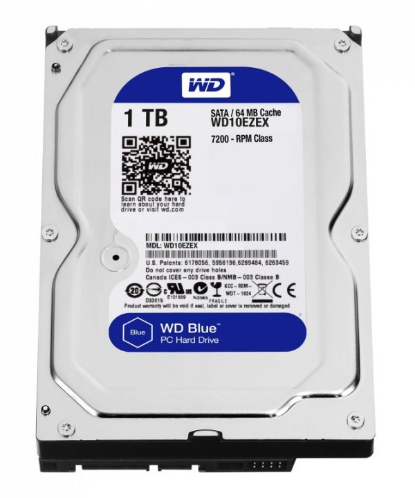 Dysk HDD WD Blue WD10EZEX (1 TB ; 3.5&quot;; 64 MB; 7200 obr/min)