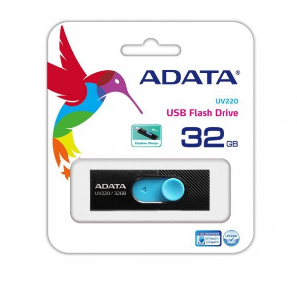 Pendrive ADATA UV220 AUV220-32G-RBKBL (32GB; USB 2.0; kolor czarny)