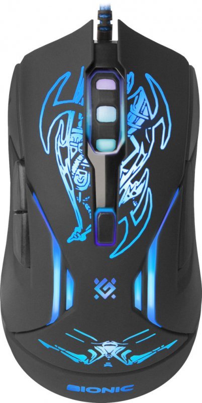 Mysz DEFENDER 3200DPI PODŚWIETLANA BIONIC GM-250L 52250 gamingowa 
