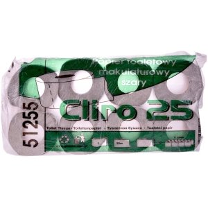 Papier toaletowy Grasant Cliro 25 1-warstwowy 25m 8 rolek [51255]