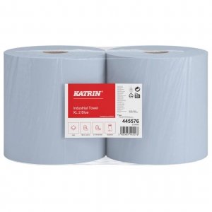Czyściwo papierowe Katrin Basic XL 187,5m 2-warstwowe niebieskie - 2 sztuki [445576]