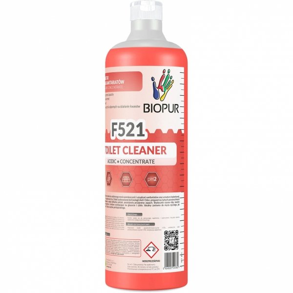 Koncentrat do czyszczenia sanitariatów Biopur F521, 1L