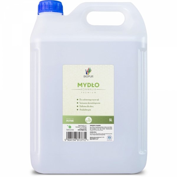Mydło w płynie Biopur 5L o zapachu konwalii