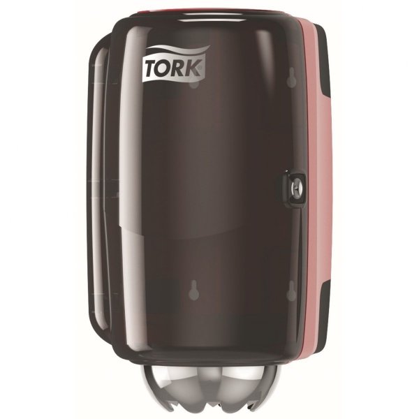 Dozownik mini do ręczników centralnie dozowanych Tork M1, ognista czerwień 658008