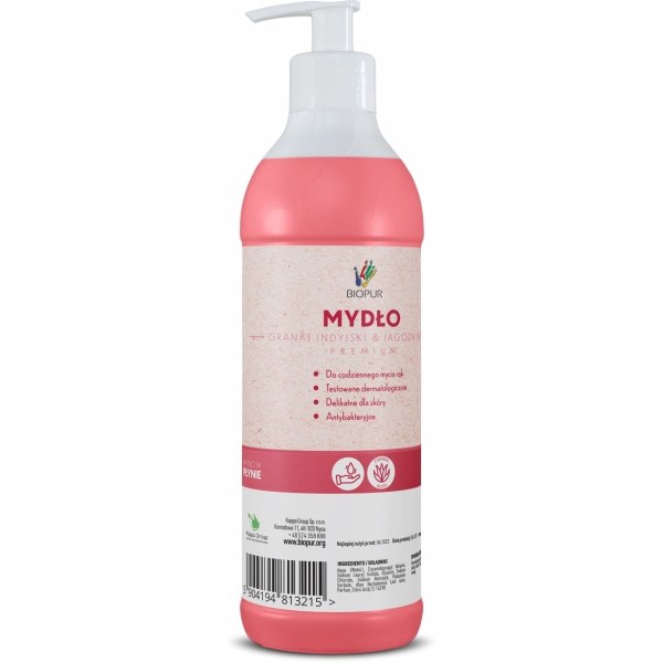 Mydło w płynie Biopur 500ml o zapachu granatu i jagody goji