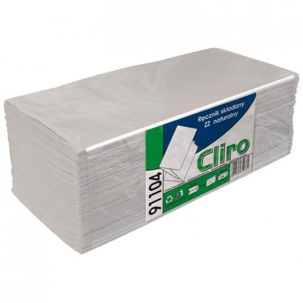 Ręczniki składane ZZ Grasant Cliro 23x25 1-warstwowe makulaturowe szare 4000 listków [91104]