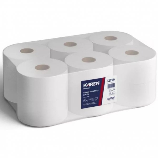 Papier toaletowy celulozowy Grasant Karen, 2 warstwowy, 100m - 12szt. [52799]