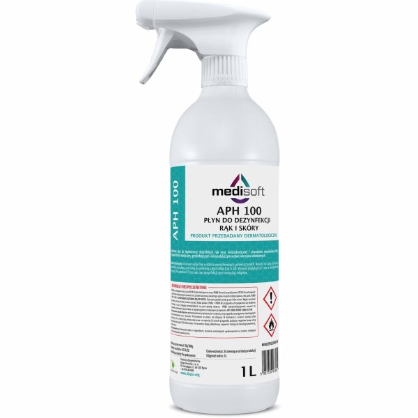 Płyn do dezynfekcji rąk i skóry Medisoft APH 100 z atomizerem 1L